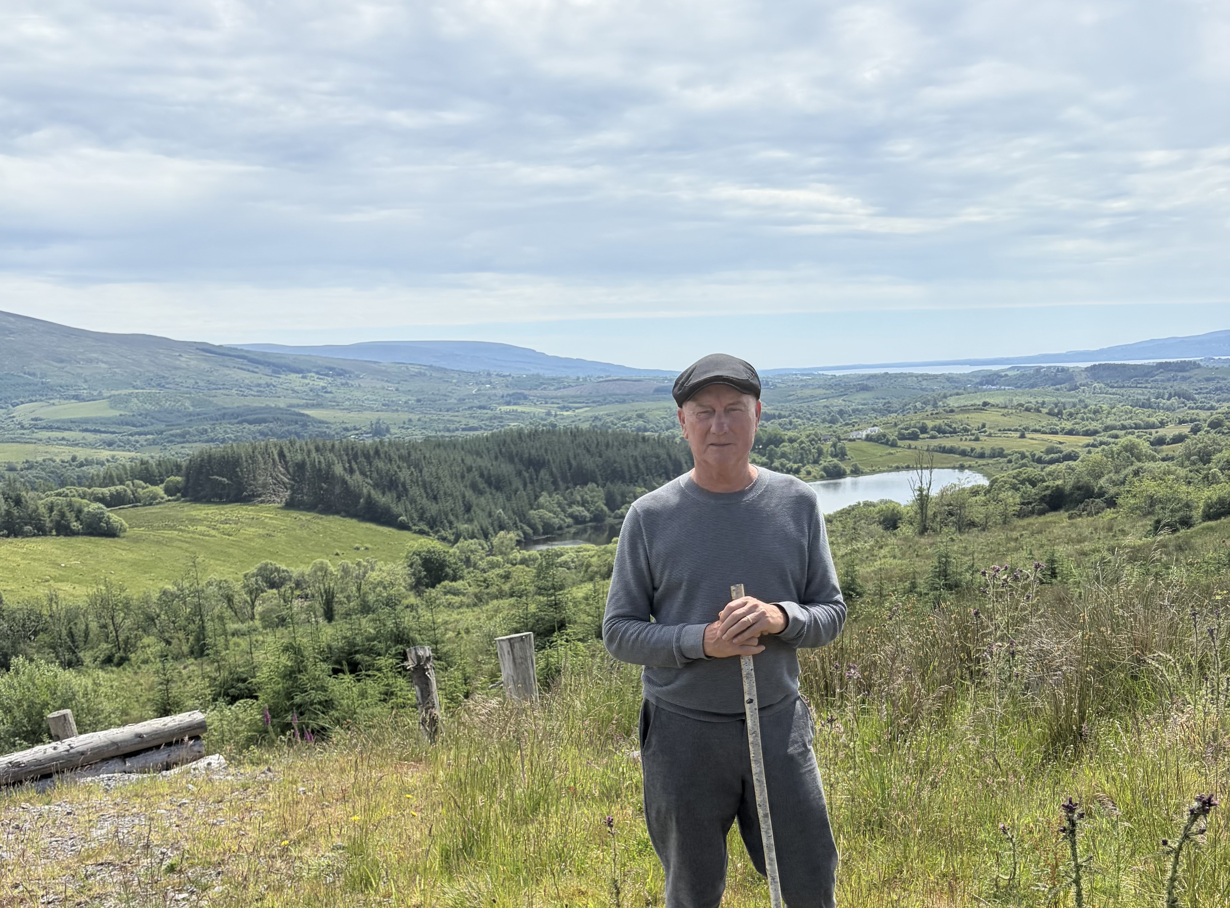 Ed McGrath standing on a hillside in Ireland